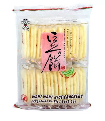 Biscotti Di Riso Gusto Faggiori Verde 18pz - Wanwan 108g 3 Biscotti Di Riso Gusto Faggiori Verde 18pz - Wanwan 108g