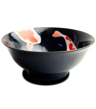 Ciotola Giapponese Per Ramen - Red Koi | Ø21 Cm | H9 Cm 3 Ciotola Giapponese Per Ramen - Red Koi | Ø21 Cm | H9 Cm
