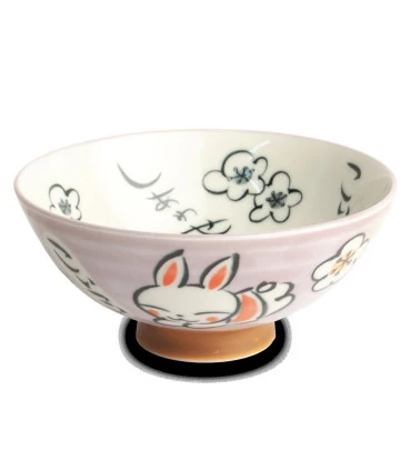 Ciotolina Giapponese Con Disegno Coniglio | Ø14 Cm | H6.5 Cm 3 Ciotolina Giapponese Con Disegno Coniglio | Ø14 Cm | H6.5 Cm