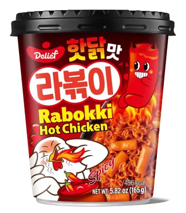 Delief Rabokki Hot Chicken - Noodles E Tteokbokki Coreano Super Piccante 3 Delief Rabokki Hot Chicken - Noodles E Tteokbokki Coreano Super Piccante