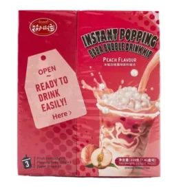 Kit Per Bevanda Con Popping Boba Instantaneo - Gusto Pesca | 3 Porzioni