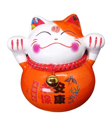 Maneki Neko Gatto Fortunato Rosso Chiaro - Benessere Eterni 3 Maneki Neko Gatto Fortunato Rosso Chiaro - Benessere Eterni