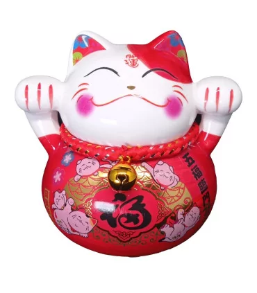 Maneki Neko Gatto Fortunato Rosso - Essere Benedetti 3 Maneki Neko Gatto Fortunato Rosso - Essere Benedetti