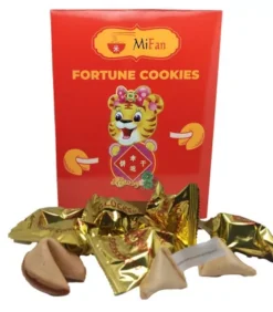 MiFan Fortuna Box Plus - 60 Biscotti Della Fortuna Cinesi Con Biglietti Delle Profetiche E Auguri In Italiano - Fortune Cookies