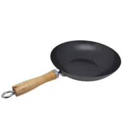 Padella Wok Domestico A Manico Singolo In Legno - 30 Cm