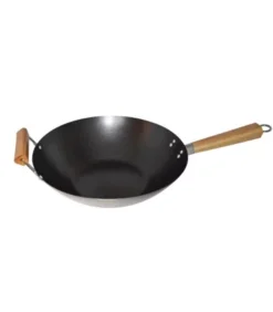 Padella Wok Professionale 35cm Con Manici In Legno – Ideale Per Saltare