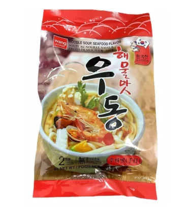 Pasta Udon Con Zuppa Di Frutti Di Mare Stile Coreani - Wang 2 Porzioni 3 Pasta Udon Con Zuppa Di Frutti Di Mare Stile Coreani - Wang 2 Porzioni