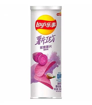 Patatine Chips Al Gusto Della Patata Dolce Viola Con Latte Di Cocco - Lay's 104 G 3 Patatine Chips Al Gusto Della Patata Dolce Viola Con Latte Di Cocco - Lay's 104 G