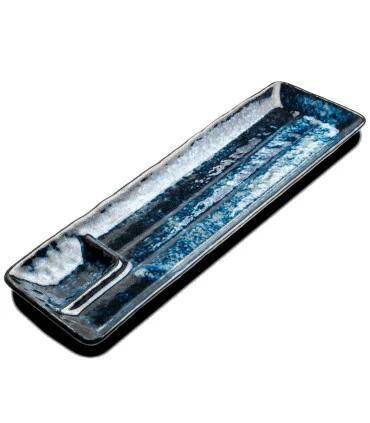 Piatto Giapponese Per Sushi -Blu | 33,5 X 10,5 Cm | H2,5 Cm 3 Piatto Giapponese Per Sushi -Blu | 33,5 X 10,5 Cm | H2,5 Cm