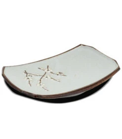 Piatto Giapponese Per Sushi -Hana Green | 22x15 Cm | H3,5 Cm