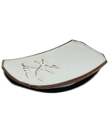 Piatto Giapponese Per Sushi -Hana Green | 22x15 Cm | H3,5 Cm 3 Piatto Giapponese Per Sushi -Hana Green | 22x15 Cm | H3,5 Cm