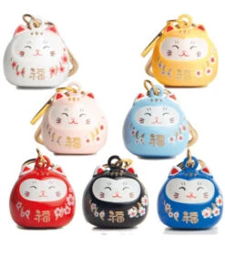 Portachiavi Di Daruma (Colore Casuale) - Keychain | Ø2 Cm