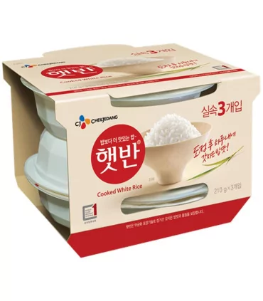 Riso Bianco Precotto Coreano - CJ Hetban 3 X 210g 3 Riso Bianco Precotto Coreano - CJ Hetban 3 X 210g