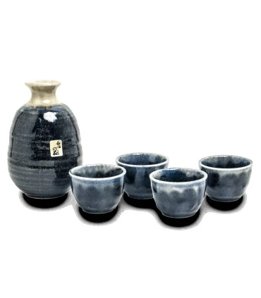 Sake Set 300ml - 5 Pcs | Blue Indigo 3 Sake Set 300ml - 5 Pcs | Blue Indigo