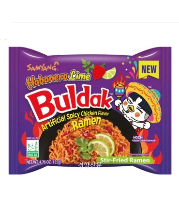 Samyang Buldak Noodles Al Pollo Piccante E Habanero Lime - 135g 3 Samyang Buldak Noodles Al Pollo Piccante E Habanero Lime - 135g