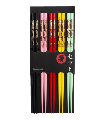 Set Bacchette 22,5 Cm - 5 Pr | Dragon 3 Set Bacchette 22,5 Cm - 5 Pr | Dragon