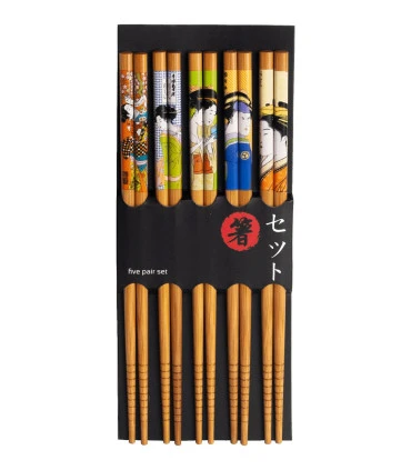 Set Bacchette 22,5 Cm - 5 Pr | Geisha 3 Set Bacchette 22,5 Cm - 5 Pr | Geisha