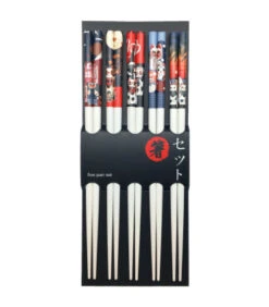 Set Bacchette 22,5 Cm - 5 Pr | Lucky Cats