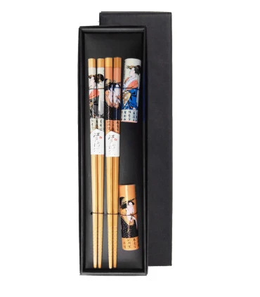 Set Bacchette Con Holder - 2pr | Geisha 22,5 Cm 3 Set Bacchette Con Holder - 2pr | Geisha 22,5 Cm