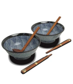 Set Ciotola Giapponese Per Ramen - 2 Pers - Japanese Wave | Ø22 Cm | H9 Cm