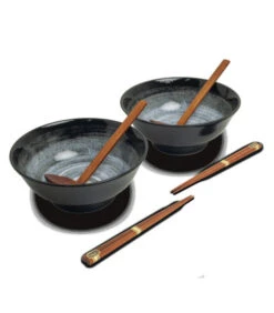 Set Ciotola Giapponese Per Ramen - 2 Pers - Kuro | Ø22 Cm | H9 Cm