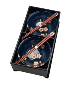 Set Ciotola Giapponese Tonda - 2 Pers - Japanese Flowers | Ø15 Cm | H7 Cm