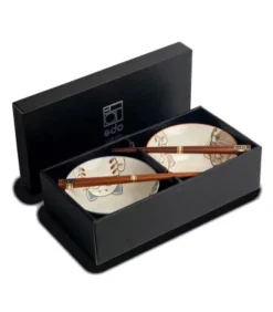 Set Ciotola Giapponese Tonda - 2 Pers - Three Cats | Ø15 Cm | H7 Cm