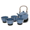 Set Giapponese Teiera Blu Con 4 Tazze | Ø8,5 Cm | H5,2 Cm | 600 Ml - 5 Pcs -Offerte Mifan Negozio set giapponese teiera blu con 4 tazze o85 cm h52 cm 600 ml 5 pcs