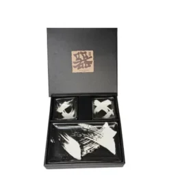 Set Piatti Nero Per Due Persone - HIBIKI