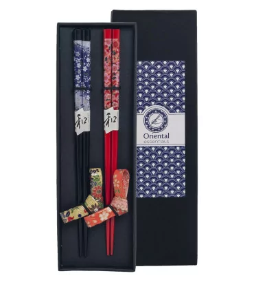 Elegante Set Regalo Bacchette Giapponesi Tradizionali In Lacca – Design Ukiyo-e 3 Elegante Set Regalo Bacchette Giapponesi Tradizionali In Lacca – Design Ukiyo-e
