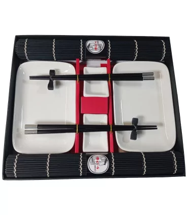Set Servizio Da Sushi Nero Per 2 Persone 3 Set Servizio Da Sushi Nero Per 2 Persone