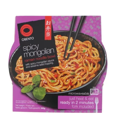 Spaghetti Udon Istantaneo Stile Mongolian - Obento 240g 3 Spaghetti Udon Istantaneo Stile Mongolian - Obento 240g