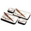 Sushi Set Da 4 Pcs Con 2 Bacchette- 2 Pers - Sakura | 22,2 X 12,4 Cm | H2,5 Cm -Offerte Mifan Negozio sushi set da 4 pcs con 2 bacchette 2 pers sakura 222 x 124 cm h25 cm
