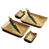 Sushi Set Da 4 Pcs Con 2 Bacchette- 2 Pers - Verde | 22x12,5 Cm | H2 Cm -Offerte Mifan Negozio sushi set da 4 pcs con 2 bacchette 2 pers verde 22x125 cm h2 cm