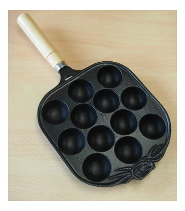 Takoyaki Pan Piastra Per Takoyaki In Ghisa- Ishigaki 12 Ball 3 Takoyaki Pan Piastra Per Takoyaki In Ghisa- Ishigaki 12 Ball