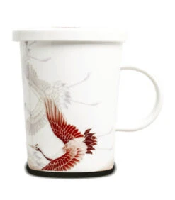 Tazza Da Tè Con Filtro- Gru | Ø9,5 Cm | H11 Cm