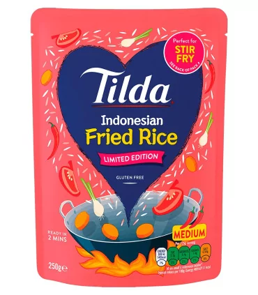 Tilda Riso Fritto Indonesiano - Edizione Limitata, Senza Glutine, Ideale Per Stir Fry 3 Tilda Riso Fritto Indonesiano - Edizione Limitata, Senza Glutine, Ideale Per Stir Fry