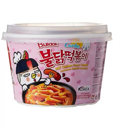 Topokki Bowl Gnocchi Di Riso Coreani Con Salsa Carbonara E Buldak Piccante - Samyang 185g 3 Topokki Bowl Gnocchi Di Riso Coreani Con Salsa Carbonara E Buldak Piccante - Samyang 185g