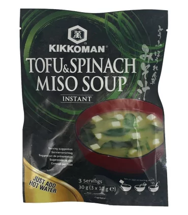 Zuppa Di Miso Istantanea Tofu Spinaci - Kikkoman 3 Porzioni 3 Zuppa Di Miso Istantanea Tofu Spinaci - Kikkoman 3 Porzioni